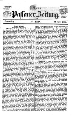 Neue Passauer Zeitung (Passauer Zeitung) Donnerstag 22. Mai 1851