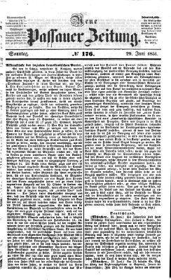 Neue Passauer Zeitung (Passauer Zeitung) Sonntag 29. Juni 1851