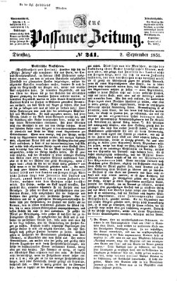 Neue Passauer Zeitung (Passauer Zeitung) Dienstag 2. September 1851