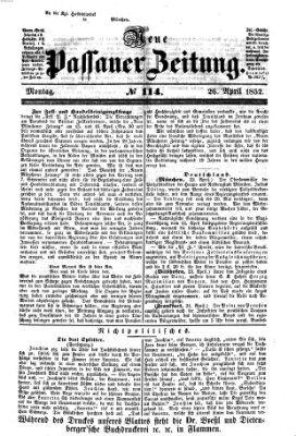 Neue Passauer Zeitung (Passauer Zeitung) Montag 26. April 1852