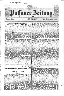 Neue Passauer Zeitung (Passauer Zeitung) Donnerstag 30. Dezember 1852
