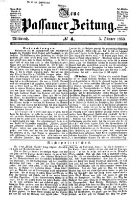Neue Passauer Zeitung (Passauer Zeitung) Mittwoch 5. Januar 1853