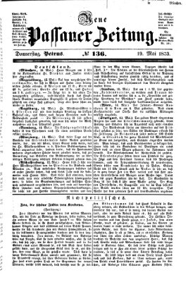 Neue Passauer Zeitung (Passauer Zeitung) Donnerstag 19. Mai 1853