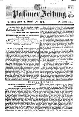Neue Passauer Zeitung (Passauer Zeitung) Sonntag 26. Juni 1853
