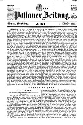 Neue Passauer Zeitung (Passauer Zeitung) Montag 3. Oktober 1853