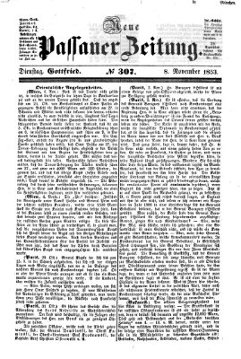Neue Passauer Zeitung (Passauer Zeitung) Dienstag 8. November 1853