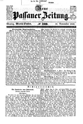 Neue Passauer Zeitung (Passauer Zeitung) Montag 21. November 1853