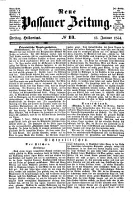 Neue Passauer Zeitung (Passauer Zeitung) Freitag 13. Januar 1854