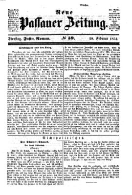 Neue Passauer Zeitung (Passauer Zeitung) Dienstag 28. Februar 1854