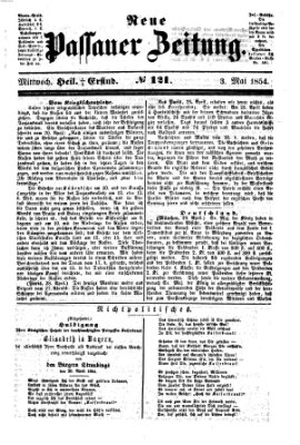 Neue Passauer Zeitung (Passauer Zeitung) Mittwoch 3. Mai 1854