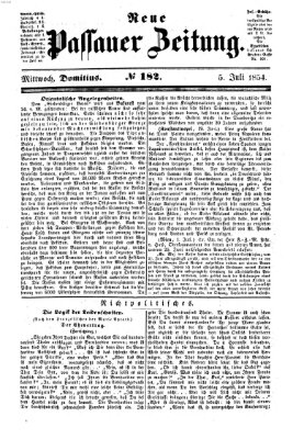 Neue Passauer Zeitung (Passauer Zeitung) Mittwoch 5. Juli 1854