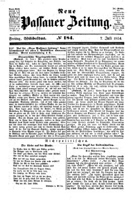 Neue Passauer Zeitung (Passauer Zeitung) Freitag 7. Juli 1854