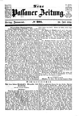 Neue Passauer Zeitung (Passauer Zeitung) Freitag 28. Juli 1854