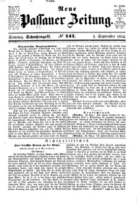 Neue Passauer Zeitung (Passauer Zeitung) Sonntag 3. September 1854