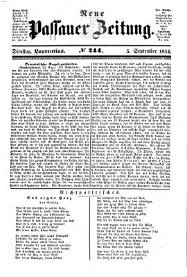 Neue Passauer Zeitung (Passauer Zeitung) Dienstag 5. September 1854