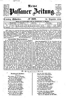 Neue Passauer Zeitung (Passauer Zeitung) Sonntag 31. Dezember 1854