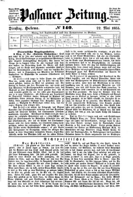 Passauer Zeitung Dienstag 22. Mai 1855