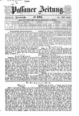 Passauer Zeitung Mittwoch 18. Juli 1855