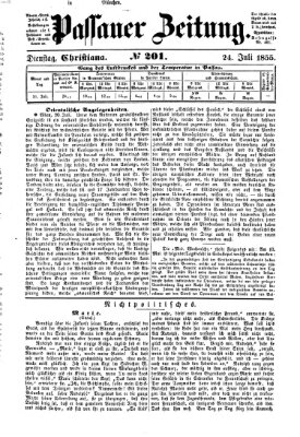 Passauer Zeitung Dienstag 24. Juli 1855