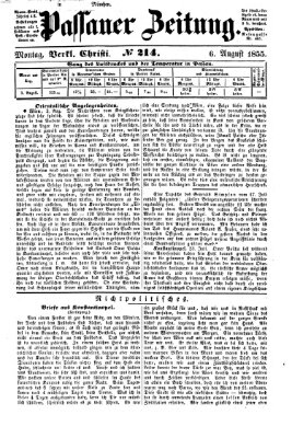 Passauer Zeitung Montag 6. August 1855