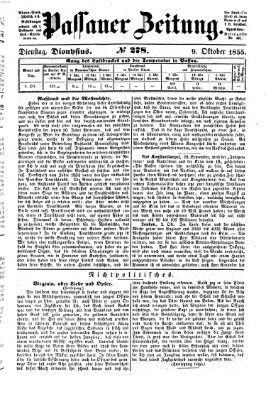 Passauer Zeitung Dienstag 9. Oktober 1855