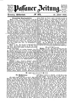 Passauer Zeitung Sonntag 13. Januar 1856