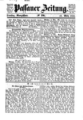 Passauer Zeitung Dienstag 18. März 1856