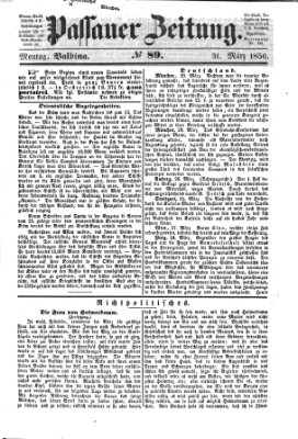 Passauer Zeitung Montag 31. März 1856