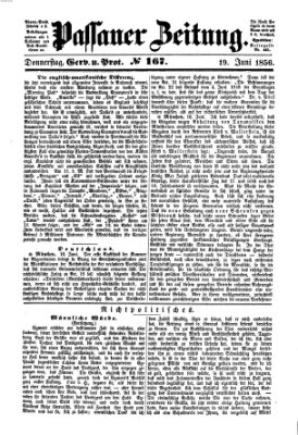 Passauer Zeitung Donnerstag 19. Juni 1856