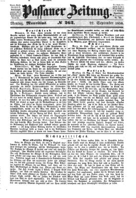 Passauer Zeitung Montag 22. September 1856