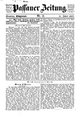 Passauer Zeitung Sonntag 11. Januar 1857