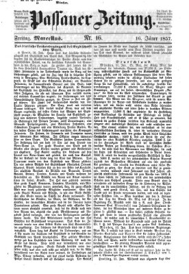 Passauer Zeitung Freitag 16. Januar 1857