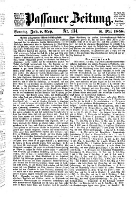 Passauer Zeitung Sonntag 16. Mai 1858