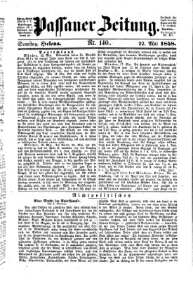 Passauer Zeitung Samstag 22. Mai 1858
