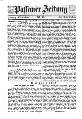 Passauer Zeitung Sonntag 20. Juni 1858