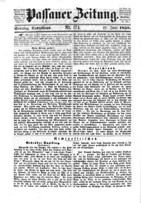 Passauer Zeitung Sonntag 27. Juni 1858