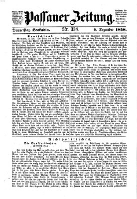 Passauer Zeitung Donnerstag 9. Dezember 1858