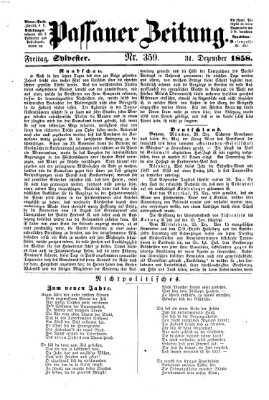 Passauer Zeitung Freitag 31. Dezember 1858