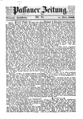 Passauer Zeitung Mittwoch 16. März 1859