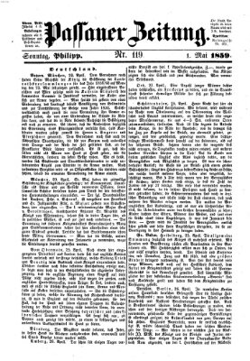 Passauer Zeitung Sonntag 1. Mai 1859