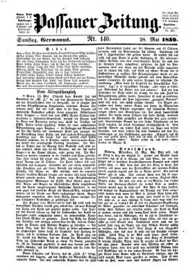 Passauer Zeitung Samstag 28. Mai 1859