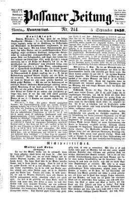 Passauer Zeitung Montag 5. September 1859