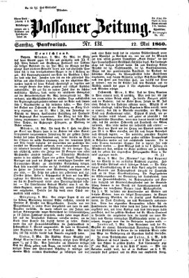 Passauer Zeitung Samstag 12. Mai 1860
