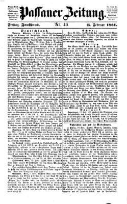 Passauer Zeitung Freitag 15. Februar 1861