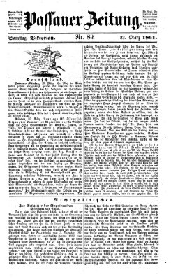 Passauer Zeitung Samstag 23. März 1861