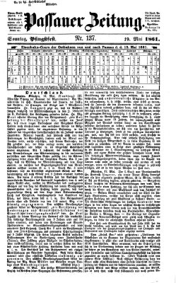 Passauer Zeitung Sonntag 19. Mai 1861