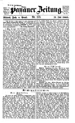 Passauer Zeitung Mittwoch 26. Juni 1861