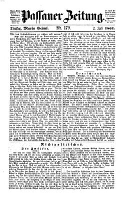 Passauer Zeitung Dienstag 2. Juli 1861