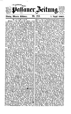 Passauer Zeitung Montag 5. August 1861