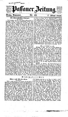 Passauer Zeitung Montag 17. Februar 1862